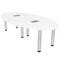 Skutchi Designs 45 in W, 96 in L, 29 in H, Engineered Wood Top, White H-OVL-4693-PT-09-EL - alternate 1